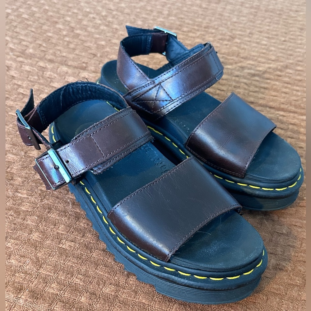 Dr. Martens Voss Brown Leather Sandals